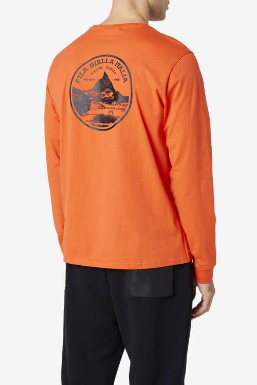 Fila Rappel Long Sleeve Tee Miesten T Paidat Oranssi | Fila907EV