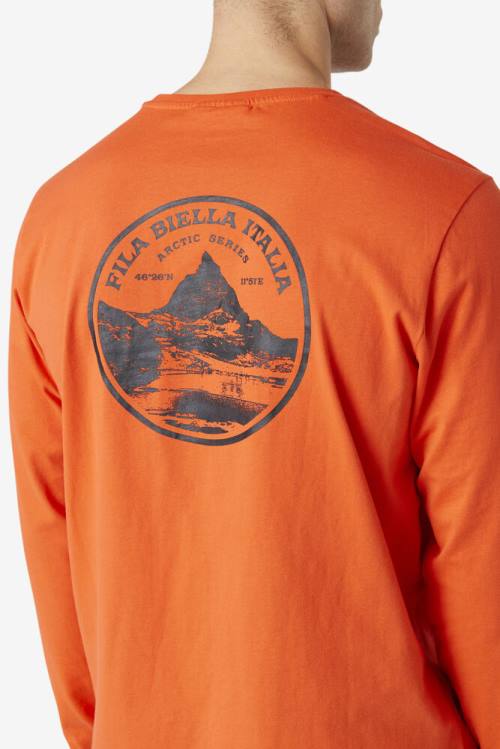 Fila Rappel Long Sleeve Tee Miesten T Paidat Oranssi | Fila907EV