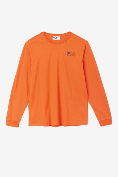 Fila Rappel Long Sleeve Tee Miesten T Paidat Oranssi | Fila907EV