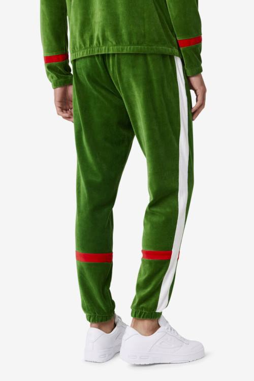 Fila Ravid Velour Miesten Housut Valkoinen Punainen | Fila935KH