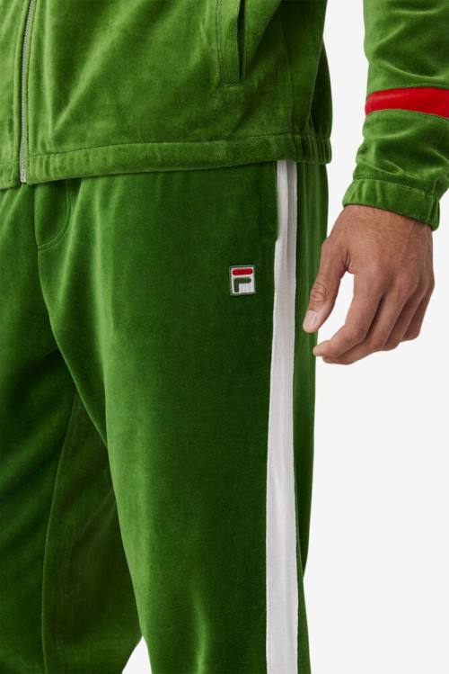 Fila Ravid Velour Miesten Housut Valkoinen Punainen | Fila935KH