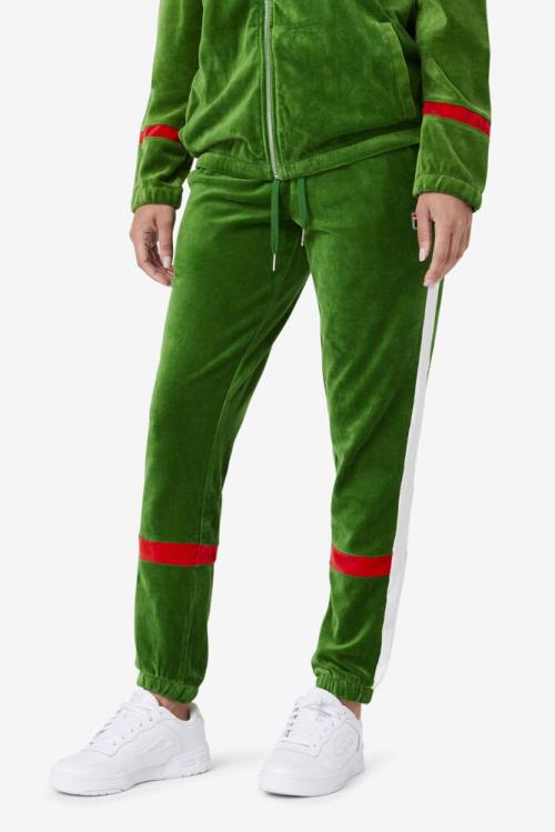 Fila Ravid Velour Miesten Housut Valkoinen Punainen | Fila935KH