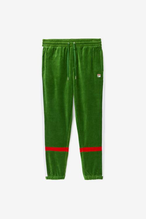 Fila Ravid Velour Miesten Housut Valkoinen Punainen | Fila935KH