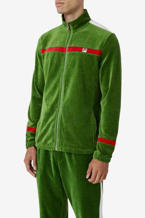 Fila Ravid Velour Miesten Takki Valkoinen Punainen | Fila947IB