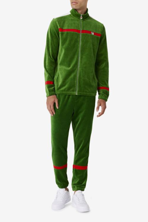 Fila Ravid Velour Miesten Takki Valkoinen Punainen | Fila947IB