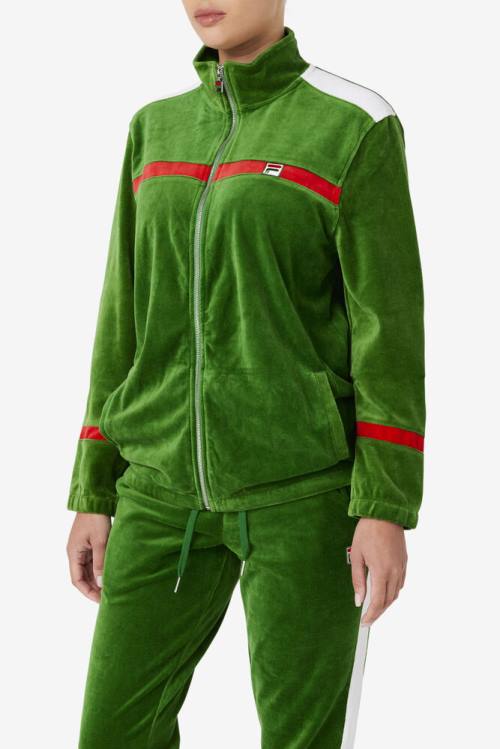 Fila Ravid Velour Miesten Takki Valkoinen Punainen | Fila947IB