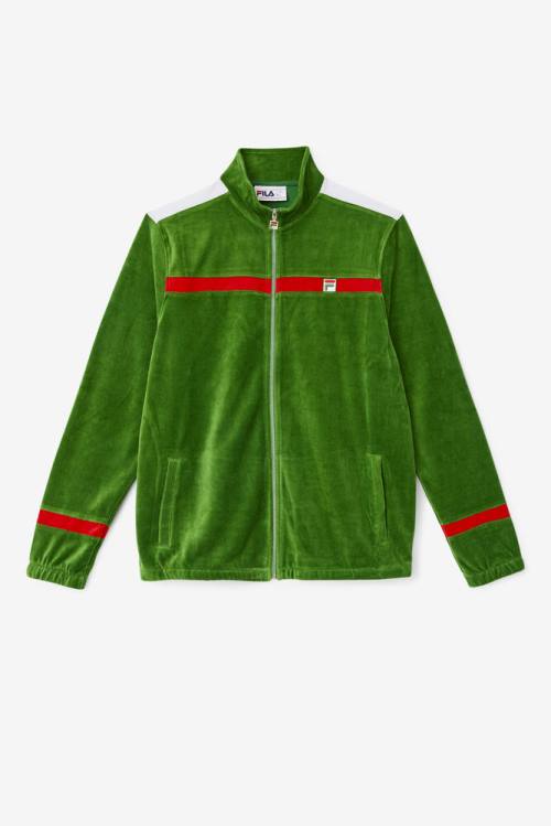 Fila Ravid Velour Miesten Takki Valkoinen Punainen | Fila947IB