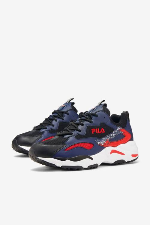 Fila Ray Tracer Miesten 2 Tennarit Mustat Valkoinen Sininen | Fila807UF