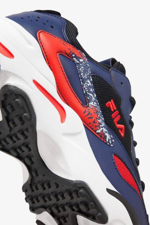 Fila Ray Tracer Miesten 2 Tennarit Mustat Valkoinen Sininen | Fila807UF