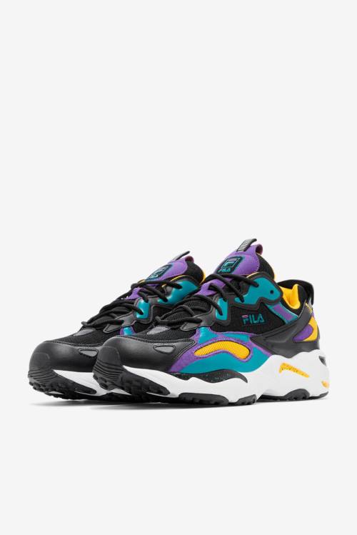Fila Ray Tracer Miesten Apex Tennarit Mustat Kuninkaallinen Sininen Violetit Valkoinen | Fila629WK
