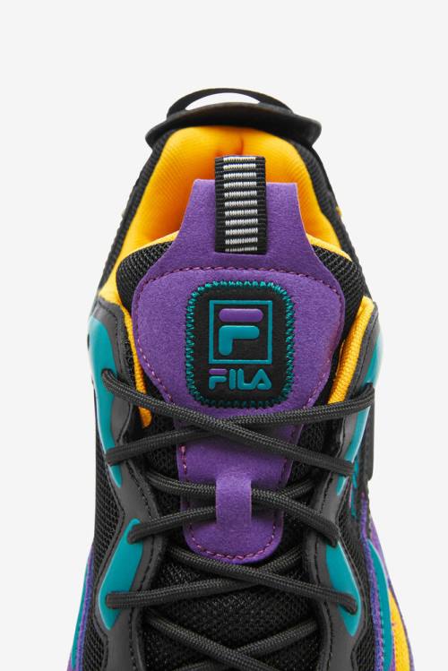 Fila Ray Tracer Miesten Apex Tennarit Mustat Kuninkaallinen Sininen Violetit Valkoinen | Fila629WK