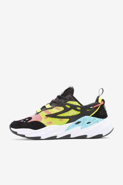 Fila Ray Tracer Miesten Evo Tennarit Mustat Valkoinen Keltainen | Fila610TZ
