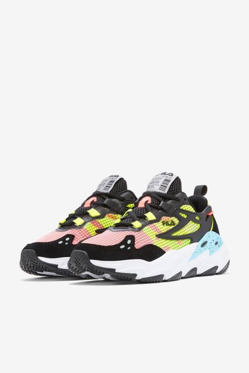 Fila Ray Tracer Miesten Evo Tennarit Mustat Valkoinen Keltainen | Fila610TZ