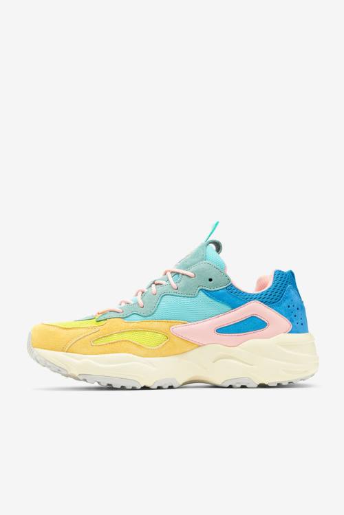 Fila Ray Tracer Miesten Lab Premium Tennarit Keltainen Vaaleanturkoosi Sininen | Fila390QP