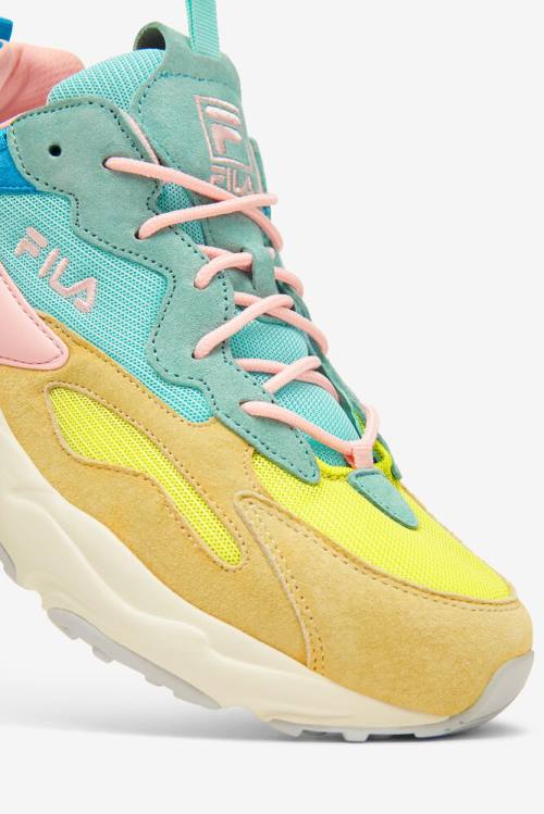 Fila Ray Tracer Miesten Lab Premium Tennarit Keltainen Vaaleanturkoosi Sininen | Fila390QP