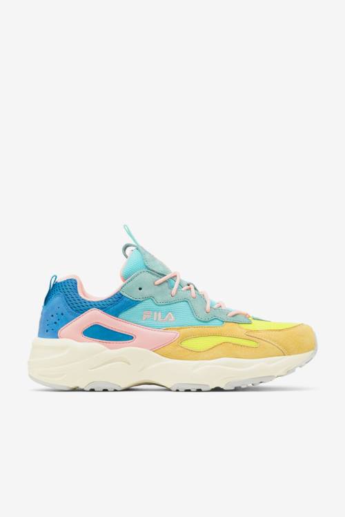 Fila Ray Tracer Miesten Lab Premium Tennarit Keltainen Vaaleanturkoosi Sininen | Fila390QP