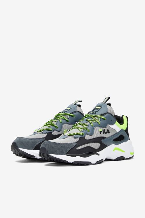 Fila Ray Tracer Miesten Tennarit Mustat Keltainen | Fila051LI
