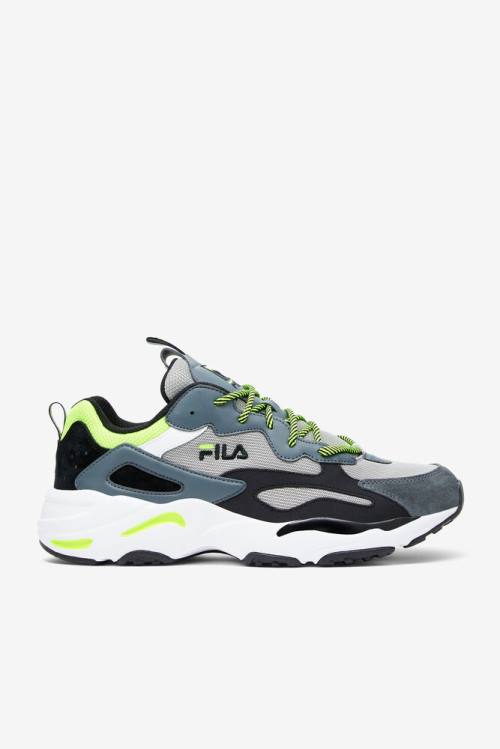 Fila Ray Tracer Miesten Tennarit Mustat Keltainen | Fila051LI