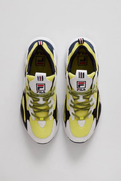 Fila Ray Tracer Miesten Tennarit Sitruuna Valkoinen Mustat | Fila389EC