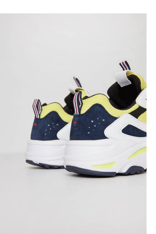 Fila Ray Tracer Miesten Tennarit Sitruuna Valkoinen Mustat | Fila389EC