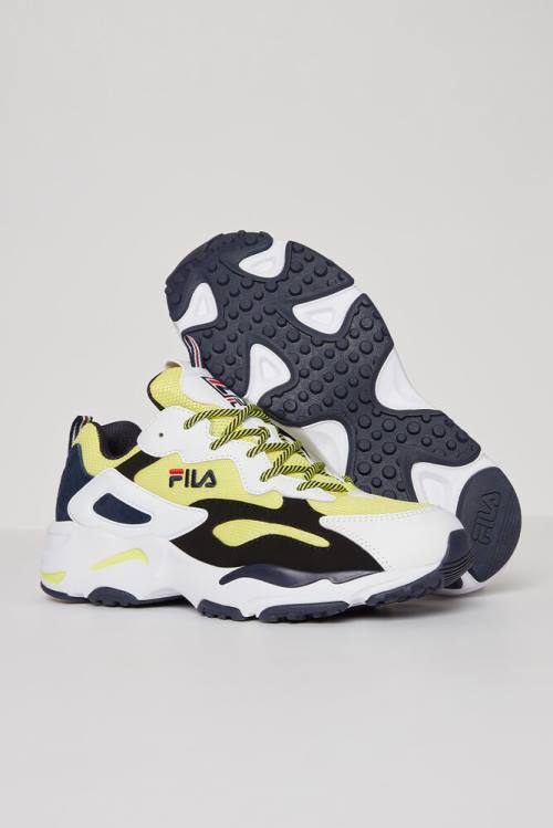 Fila Ray Tracer Miesten Tennarit Sitruuna Valkoinen Mustat | Fila389EC