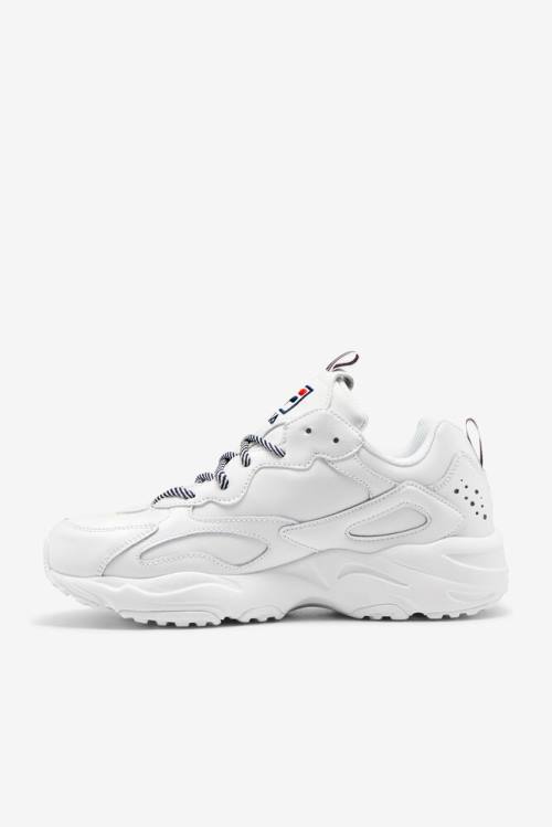 Fila Ray Tracer Miesten Tennarit Valkoinen Laivastonsininen Punainen | Fila079IX