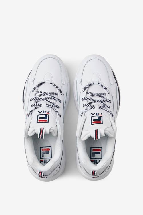 Fila Ray Tracer Miesten Tennarit Valkoinen Laivastonsininen Punainen | Fila079IX