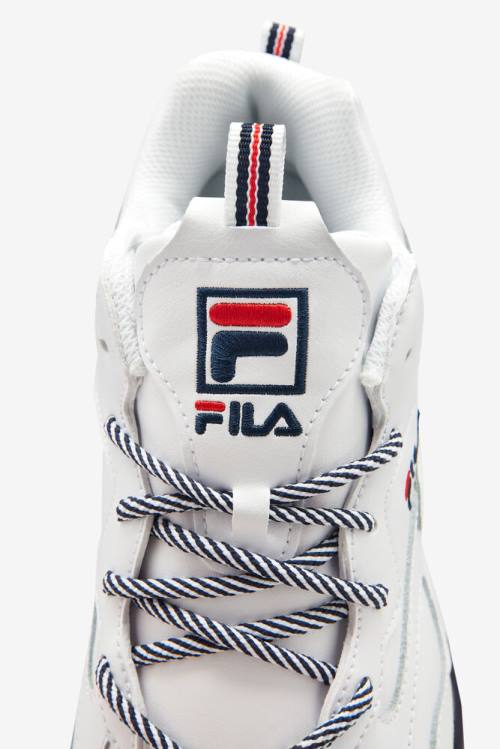 Fila Ray Tracer Miesten Tennarit Valkoinen Laivastonsininen Punainen | Fila079IX