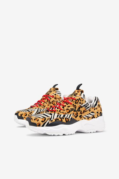 Fila Ray Tracer Naisten Animal Tennarit Mustat Monivärinen Valkoinen | Fila781XT