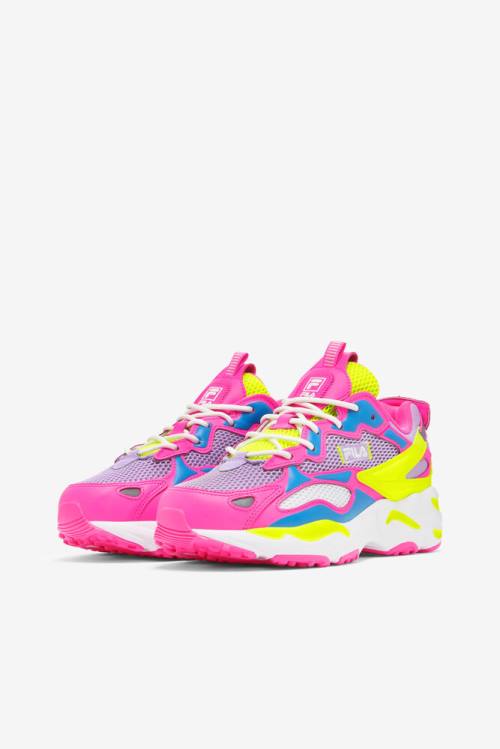 Fila Ray Tracer Naisten Apex Tennarit Pinkki Keltainen | Fila912CM