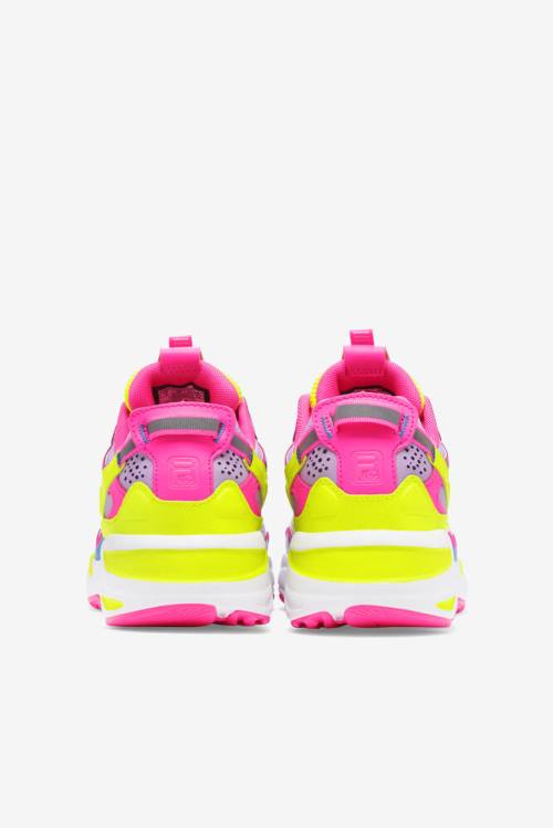 Fila Ray Tracer Naisten Apex Tennarit Pinkki Keltainen | Fila912CM