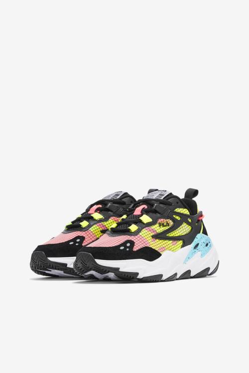 Fila Ray Tracer Naisten Evo Tennarit Mustat Valkoinen Keltainen | Fila618SP