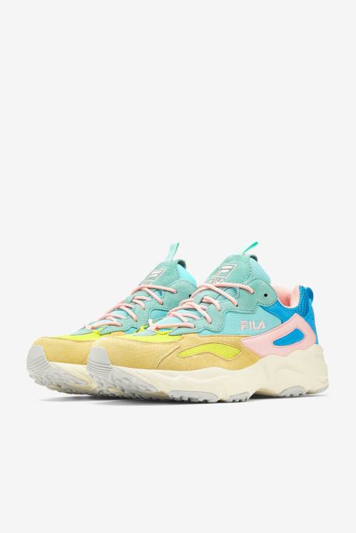 Fila Ray Tracer Naisten Lab Premium Tennarit Keltainen Vaaleanturkoosi Sininen | Fila152FC