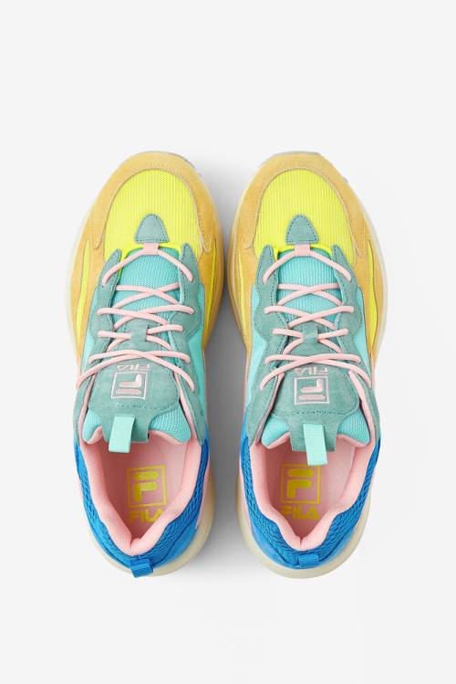 Fila Ray Tracer Naisten Lab Premium Tennarit Keltainen Vaaleanturkoosi Sininen | Fila152FC