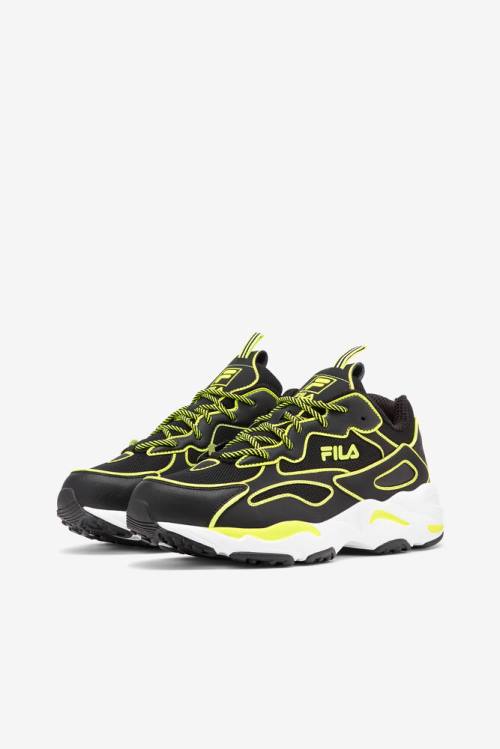 Fila Ray Tracer Naisten Neon Tennarit Mustat Keltainen Valkoinen | Fila238MS