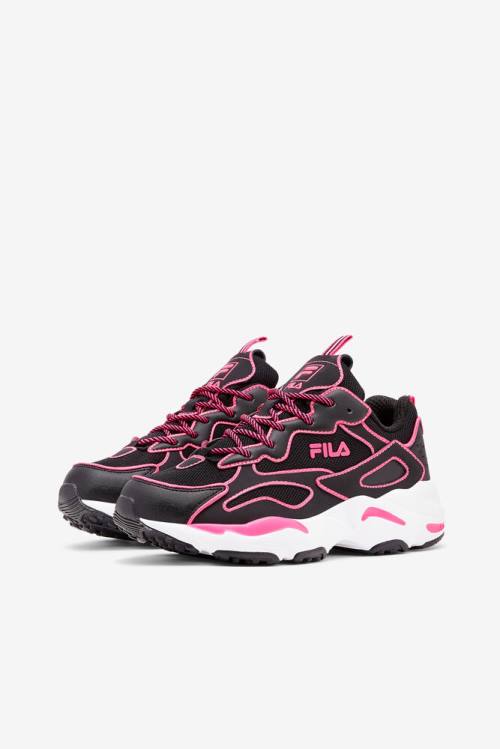 Fila Ray Tracer Naisten Neon Tennarit Mustat Pinkki Valkoinen | Fila532HB