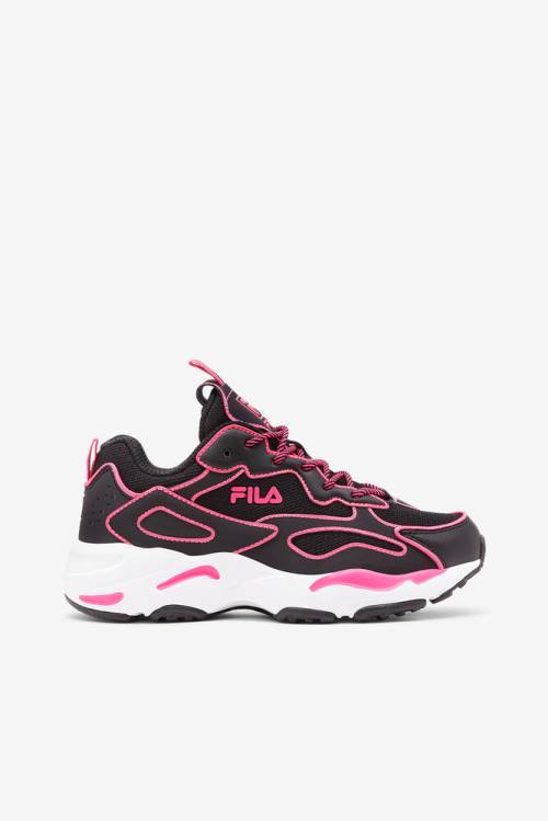 Fila Ray Tracer Naisten Neon Tennarit Mustat Pinkki Valkoinen | Fila532HB