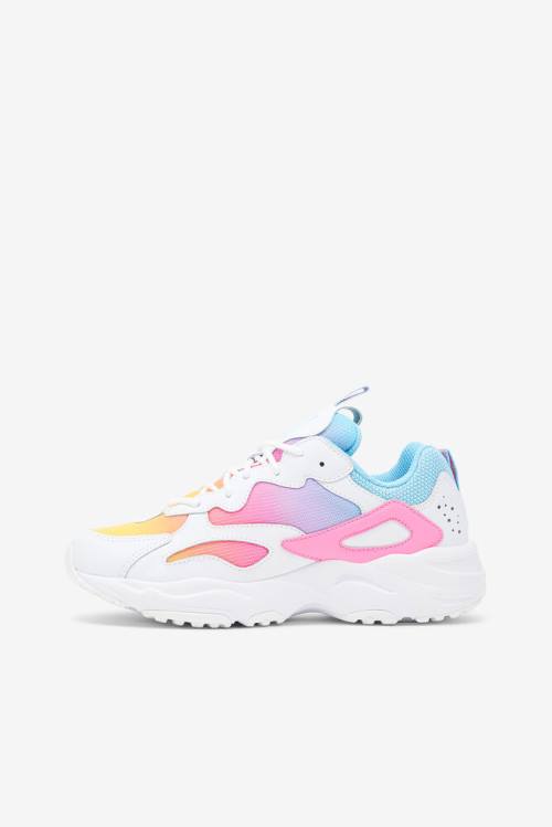 Fila Ray Tracer Naisten Tennarit Valkoinen Sitruuna Sininen | Fila248BS