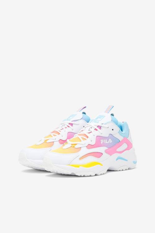 Fila Ray Tracer Naisten Tennarit Valkoinen Sitruuna Sininen | Fila248BS