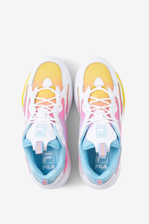 Fila Ray Tracer Naisten Tennarit Valkoinen Sitruuna Sininen | Fila248BS