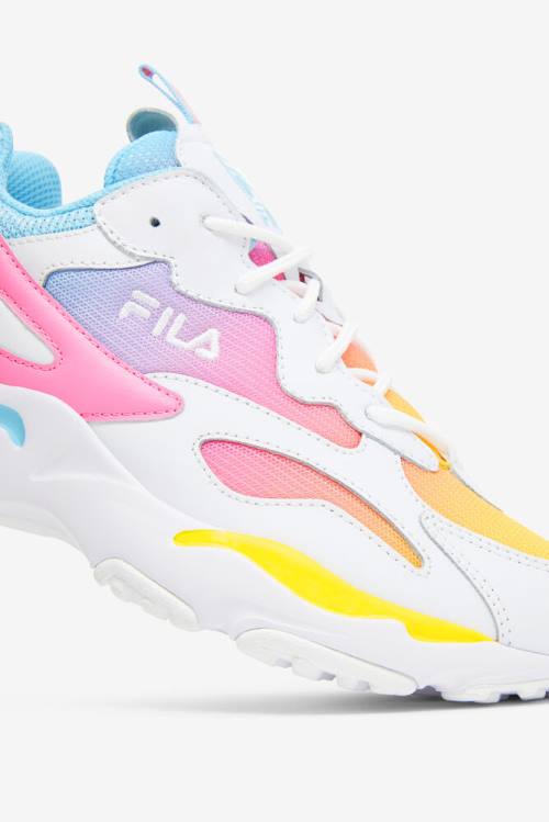 Fila Ray Tracer Naisten Tennarit Valkoinen Sitruuna Sininen | Fila248BS