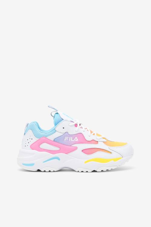 Fila Ray Tracer Naisten Tennarit Valkoinen Sitruuna Sininen | Fila248BS
