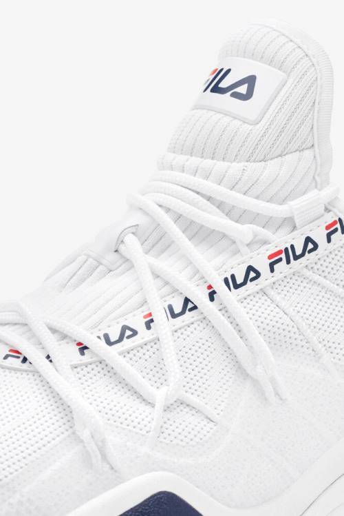 Fila Relectrove Premium Miesten Tennarit Valkoinen Laivastonsininen Punainen | Fila830VH