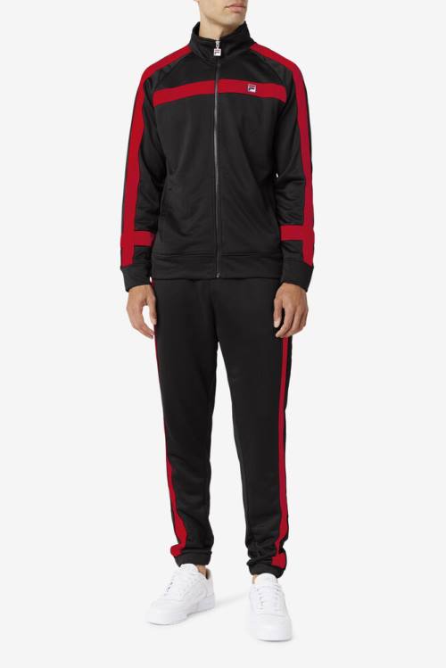 Fila Renzo Miesten Housut Mustat Punainen | Fila375DF