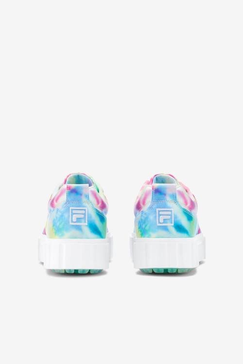Fila Sandblast Low Mottled Tie Dye Naisten Tennarit Vihreä Sininen Valkoinen | Fila452QZ