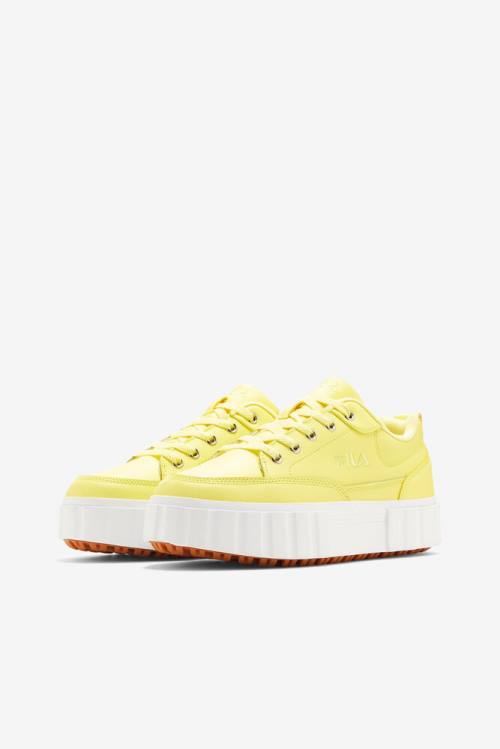Fila Sandblast Low Naisten Tennarit Sitruuna Valkoinen | Fila374HN