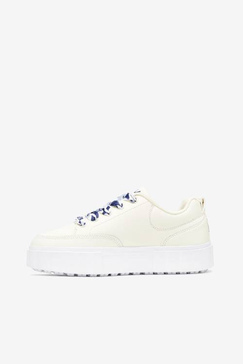 Fila Sandblast Low Satin Pitsi Naisten Tennarit Valkoinen Laivastonsininen | Fila038HY