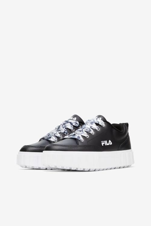 Fila Sandblast Low Satin Pitsi Naisten Tennarit Mustat Valkoinen | Fila354HC