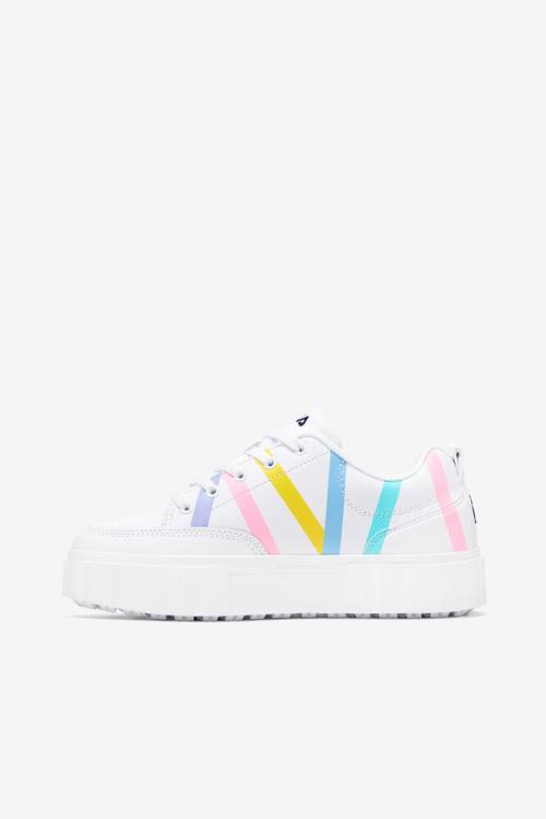 Fila Sandblast Low Stripe Naisten Tennarit Valkoinen Sininen | Fila102LY