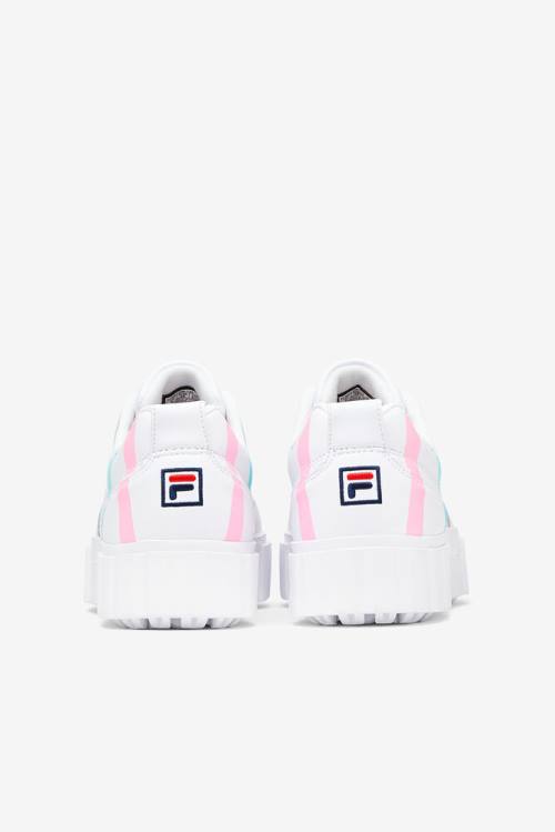 Fila Sandblast Low Stripe Naisten Tennarit Valkoinen Sininen | Fila102LY
